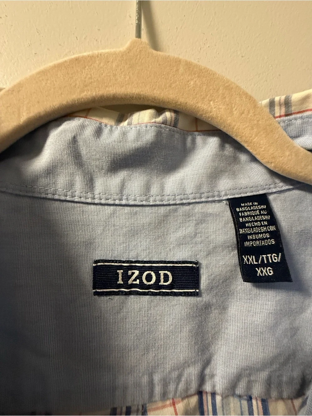 Izod Pale Blue Casual Button-Down Shirt